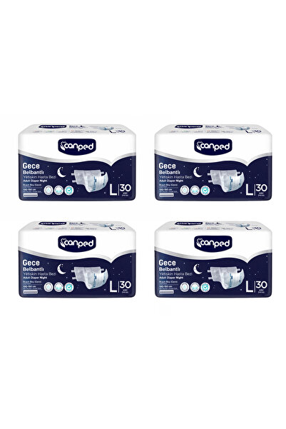 Canped Waistband Adult Diapers Night Large 30 Pieces 4 Pieces