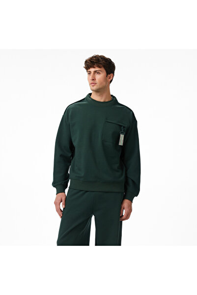 Lacoste x House of SuperStep Sport Erkek Yeşil Sweatshirt