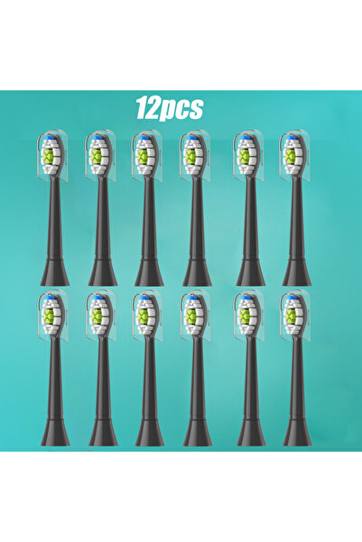 Choice6 12pcs Black 4-16pcs Replacement Toothbrush Heads Compatible with Phil...