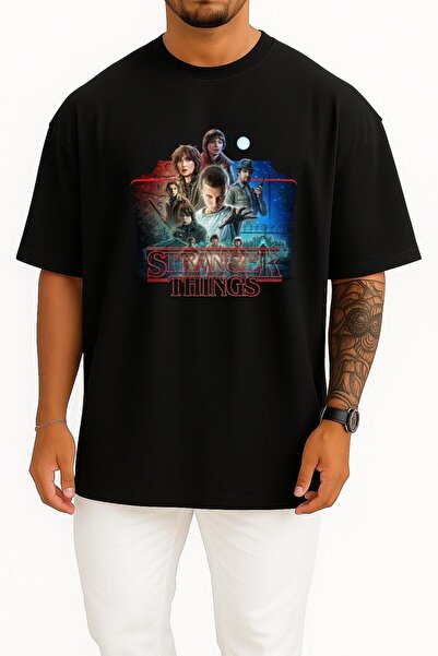 Bahriyeli Collection oversized Stranger Things Folder Chest με τύπωμα Unisex ...