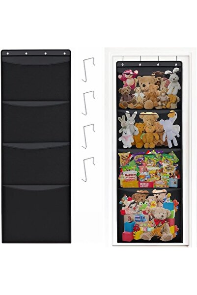 Arabest حقيبة شبكية لتخزين ألعاب الأطفال، مزودة بـ 4 جيوب كبيرة للمعدات الريا...