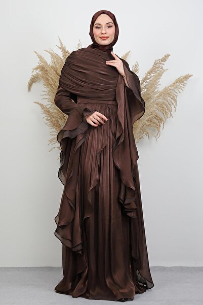 GİYZAMİLA Ebru Yoryo Abiye Acı Kahve