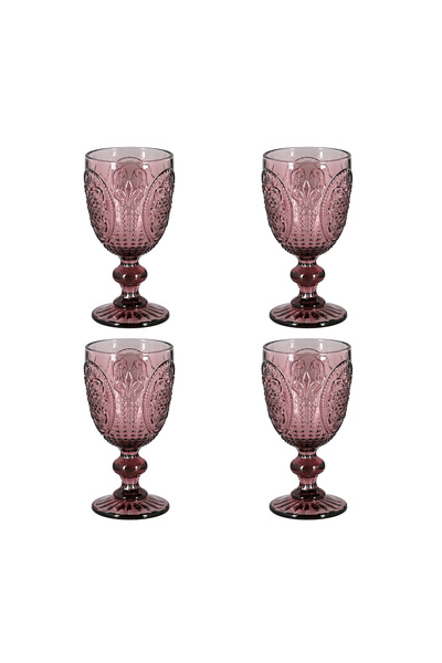 Lucky Art Velora 4Lu Cam Kadeh Seti Mor