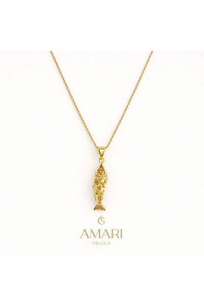 Amari Balık Model Gold Kolye