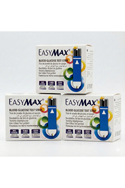 Easy Max شرائط اختبار نسبة السكر في الدم - 50 قطعة من إيزي ماكس ( 3 عبوات إجم...