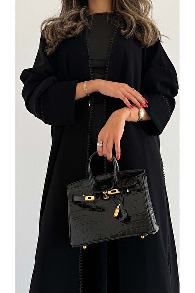 AYA MW1797 - Crepe abaya with added crocheted cord