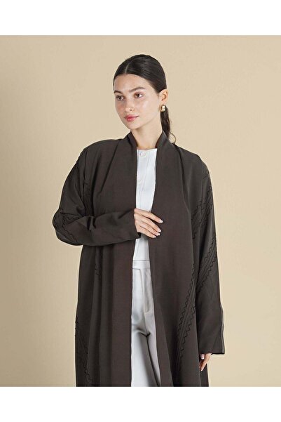 AYA MW1285 - عباية حرير ياباني وتطريز مموج