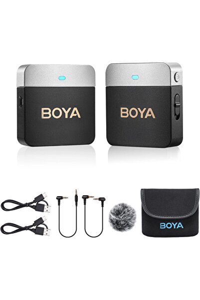 BOYA M1V1 2.4GHz Dual-Channel Wireless Microphone System