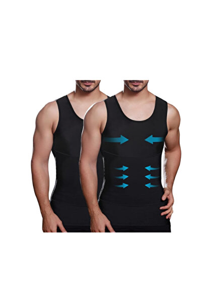 Generic Men's body slimming corset, compression shirt for gynecomastia, tummy...