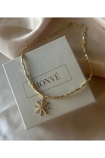 MONVEJEWELS Xuping 14K Altın Kutupyıldızı Kolye