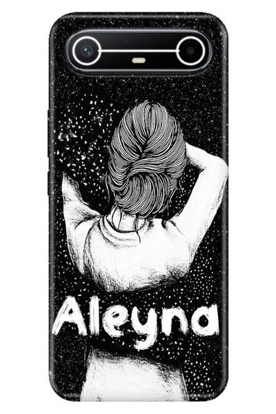 TECNO Spark Slim 5G KM9 Kılıf Tema İsim Yazılı Kişiye Özel Silikon Kapak Mode...