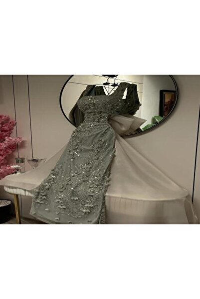 SILA fashion فستان سهرة أنيق بتطريزات زهرية