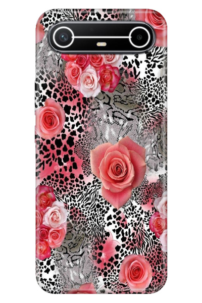 TECNO Spark Slim 5G KM9 Kılıf Tema Art Desenli Baskılı Silikon Leopare