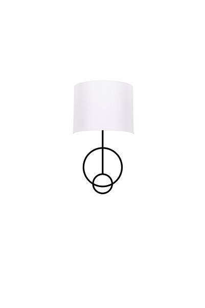 AmberLED Modern Single Sconce with Lampshade Black and White E27 Compatible