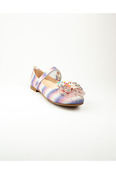 Minican 506 حذاء باليه للفتيات باللون الأرجواني اللامع