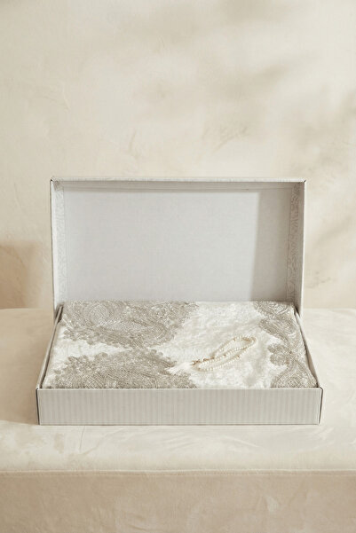 BYC Home & Design Lüks Kutulu Çeyizlik Seccade Seti İşlemeli Namaz Seti | Boh...