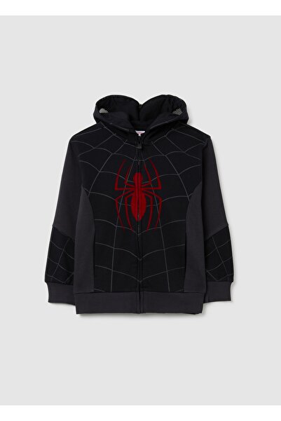 Ovs Children'S Black Pure Cotton Regular Fit Sweatshirt