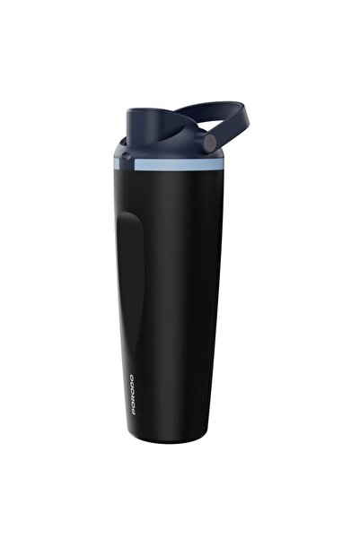 porodo زجاجة لايف ستايل من الفولاذ المقاوم للصدأ بجدار مزدوج سعة 900 مل مع غط...