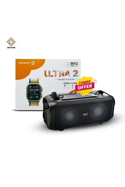 Zen Store 2 PC COMBO Zero Space Smart Watch with Amoled Display and Mini Wire...
