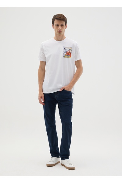 Ovs Regular Fit White Cotton T-Shirt