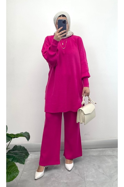 NİSUM MODA Balloon Sleeve Knitwear Set