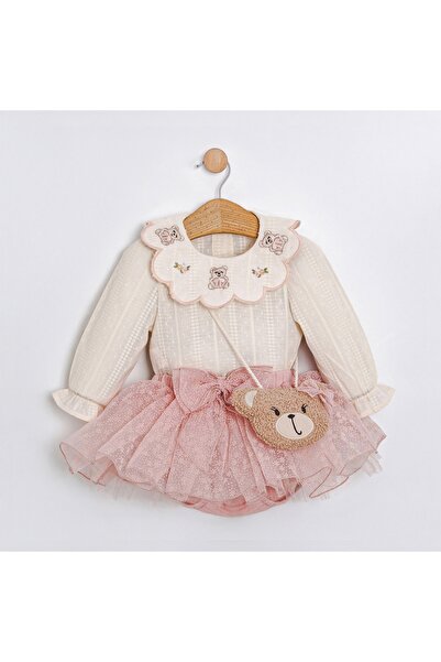 Momercy طقم من 3 قطع من تنورة توتو وقميص وحقيبة من سوجر جيرل بيبي