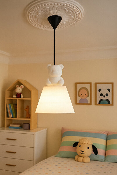 Atsutech Ayı Figürlü Çocuk Odası Sarkıt Avize | Bebek & Çocuk Odası Dekoratif...