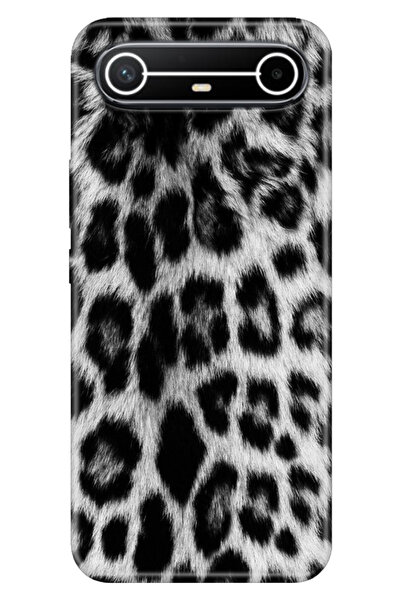 TECNO Spark Slim 5G KM9 Kılıf Tema Art Desenli Baskılı Silikon Siyah Kürk