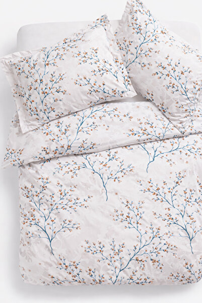 İQON Double Duvet Cover Set Blossom Beige Setçi̇ft