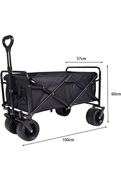 EliteEco عربة تخييم قابلة للطي (AF-Black)