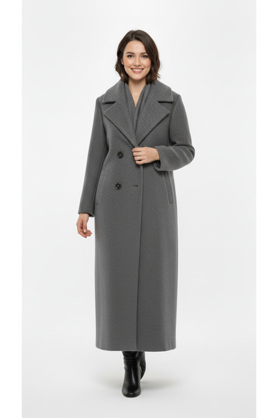 RAFF MAĞAZA Women's Cashmere Coat with Scarf Detail