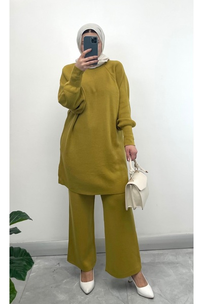 NİSUM MODA Balloon Sleeve Knitwear Set