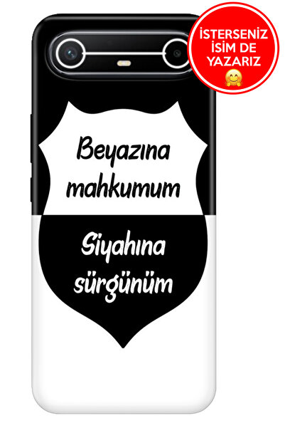 TECNO Spark Slim 5G KM9 Kılıf Rubber Esnek Silikon Tam Koruma Siyah Beyaz Aşkım