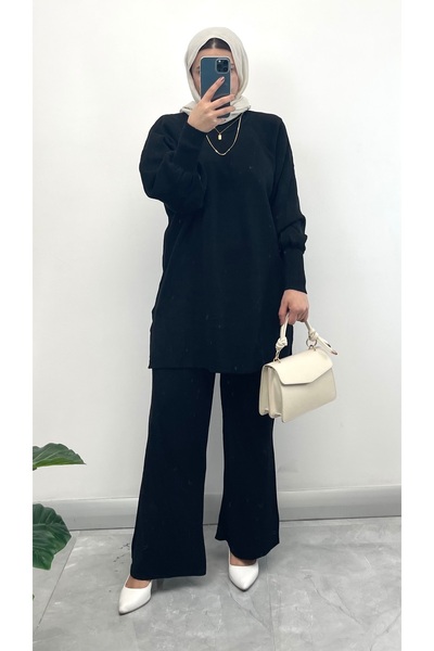 NİSUM MODA Balloon Sleeve Knitwear Set