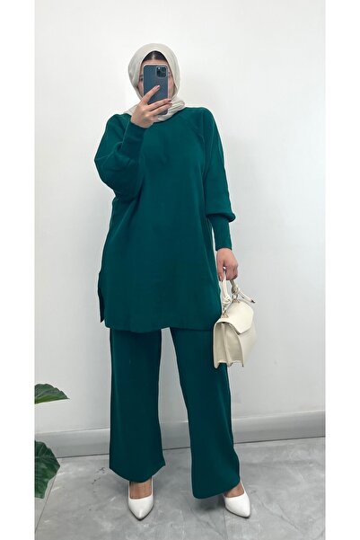 NİSUM MODA Balloon Sleeve Knitwear Set