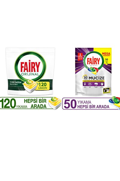 Fairy Hepsi Bir Arada Bulaşık Makinesi Deterjanı Tableti / Kapsülü Limon Koku...