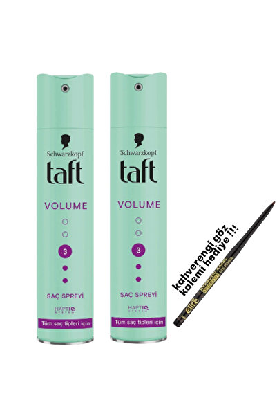 Taft Volume HACİM VEREN Sprey 250 ml X 2 Adet + Hediye göz kalemi