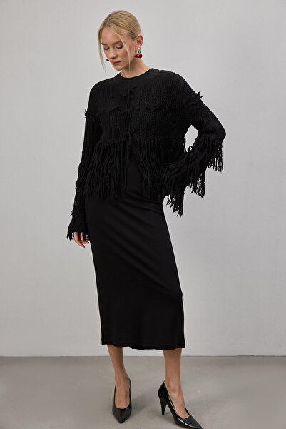 Touché Privé Fringed Knitwear Cardigan