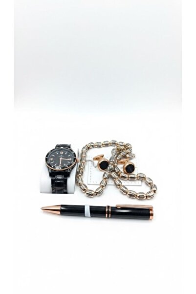 Boutique Luxury men's accessory set: watch, pen, cufflinks, and prayer beads ...