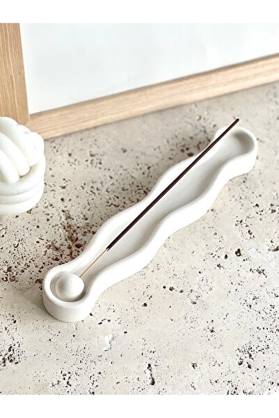 Studio Nova Dekor Dalga Formlu Dekoratif Tütsülük &El Yapımı Beton Obje, Mode...