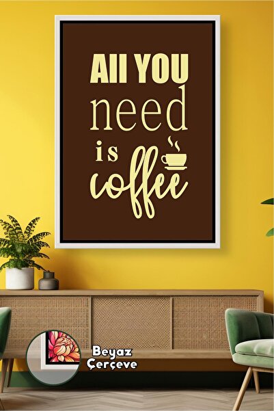 KOSS Dijital Pictură pe pânză cu cadru cu design minimalist, scris în stil bo...