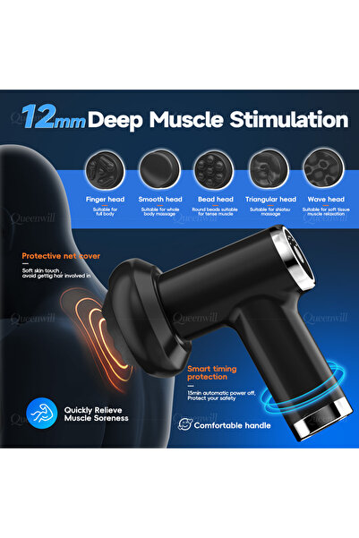 Choice1 جهاز نحت الجسم الكهربائي الأسود، مدلك السيلوليت بخمسة رؤوس، تدليك دوا...