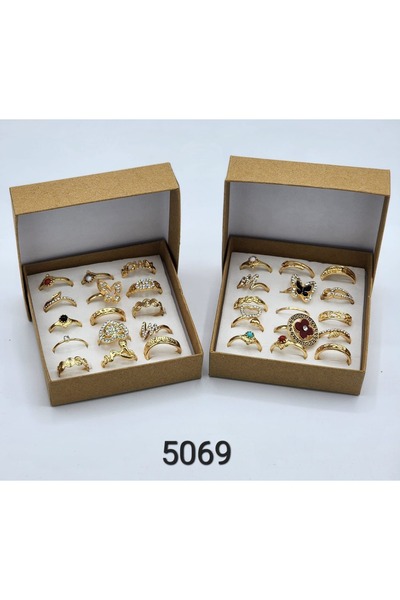 HADEEL GIJAMAI باكت مكون 15حبه خواتم للخمس الاصابع اشكال مختلفه نسائي جديد