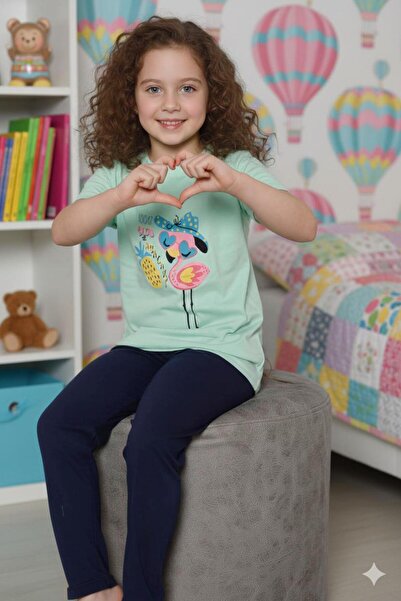 Ayans Pijama طقم بيجامة للأطفال بتصميم طائر الفلامنغو