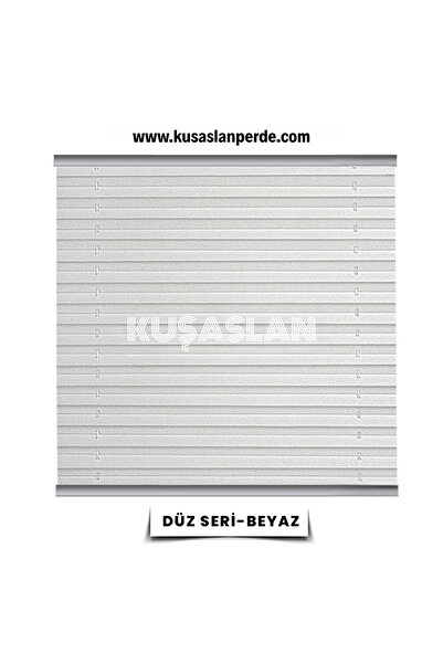 KUŞASLAN PLİSE PERDE BEYAZ PLİSE PERDE