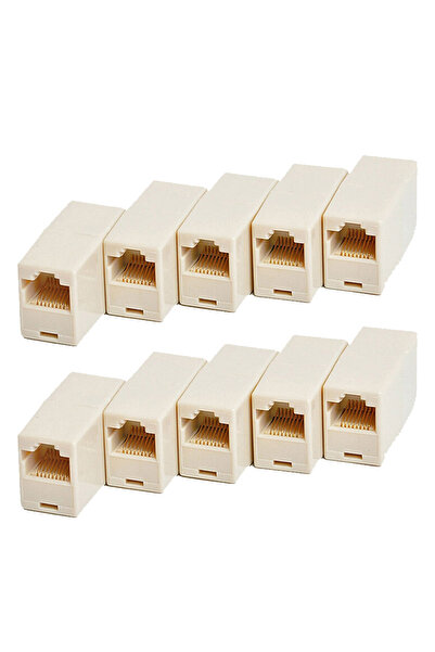 Leonpro موصل RJ45 أنثى إلى أنثى CAT5 CAT6 وصلة توصيل، مجموعة من 10 قطع