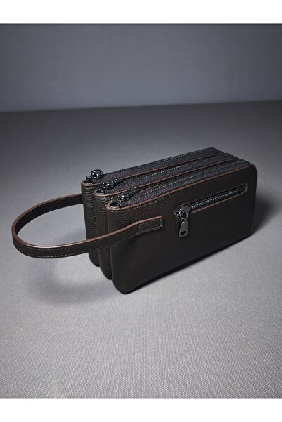 NZCLUB Чоловіча сумка-портфоліо з натуральної шкіри чорного кольору