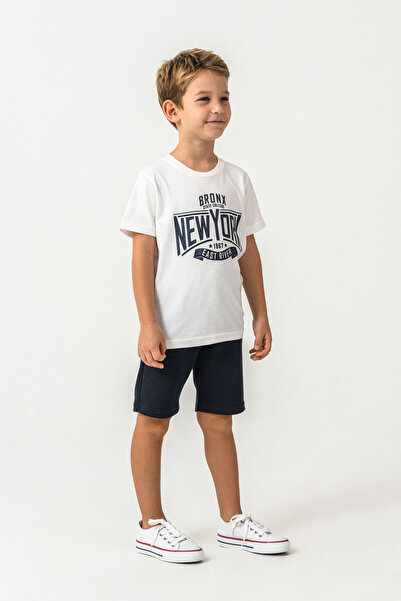 Rolypoly Costum bermuda albă pentru băiat