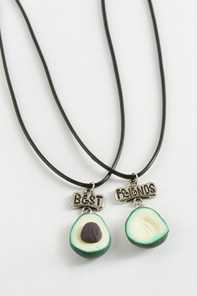 ZERO LAND Drnds Avocado Friendship Necklaces (05513) Couple Necklace-Green