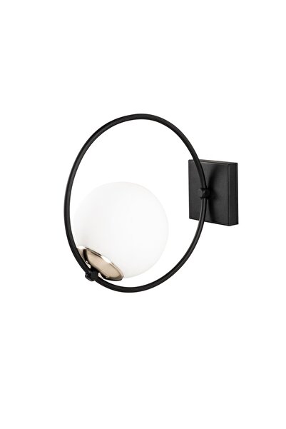 AmberLED Modern Glass Single Sconce with Fuzz Black E27 Compatible